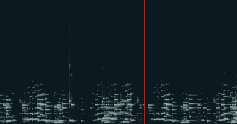 A screenshot of the Spectrogram experiment